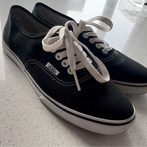 Classic Vans Black Canvas Sneakers size 8 ladies